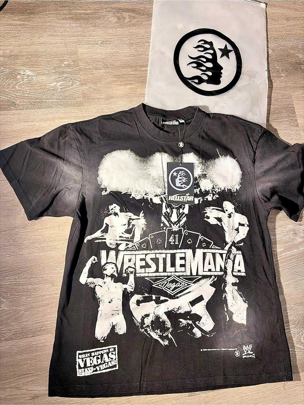 WrestleMania 41 Las Vegas T-Shirt Graphic Tee in Black & White NWT